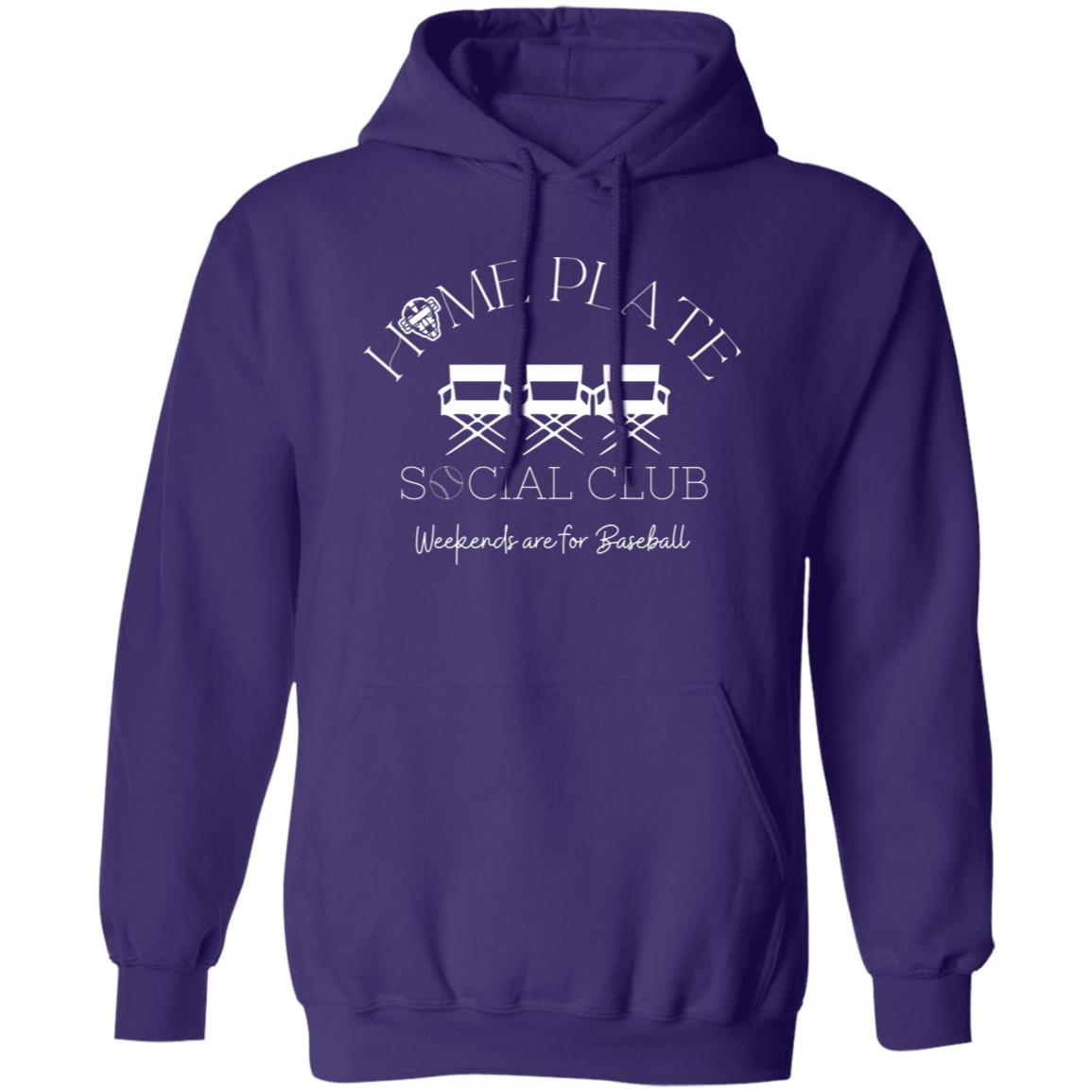 Home Plate Social Club (Baseball) Unisex Pullover Hoodie - Purple