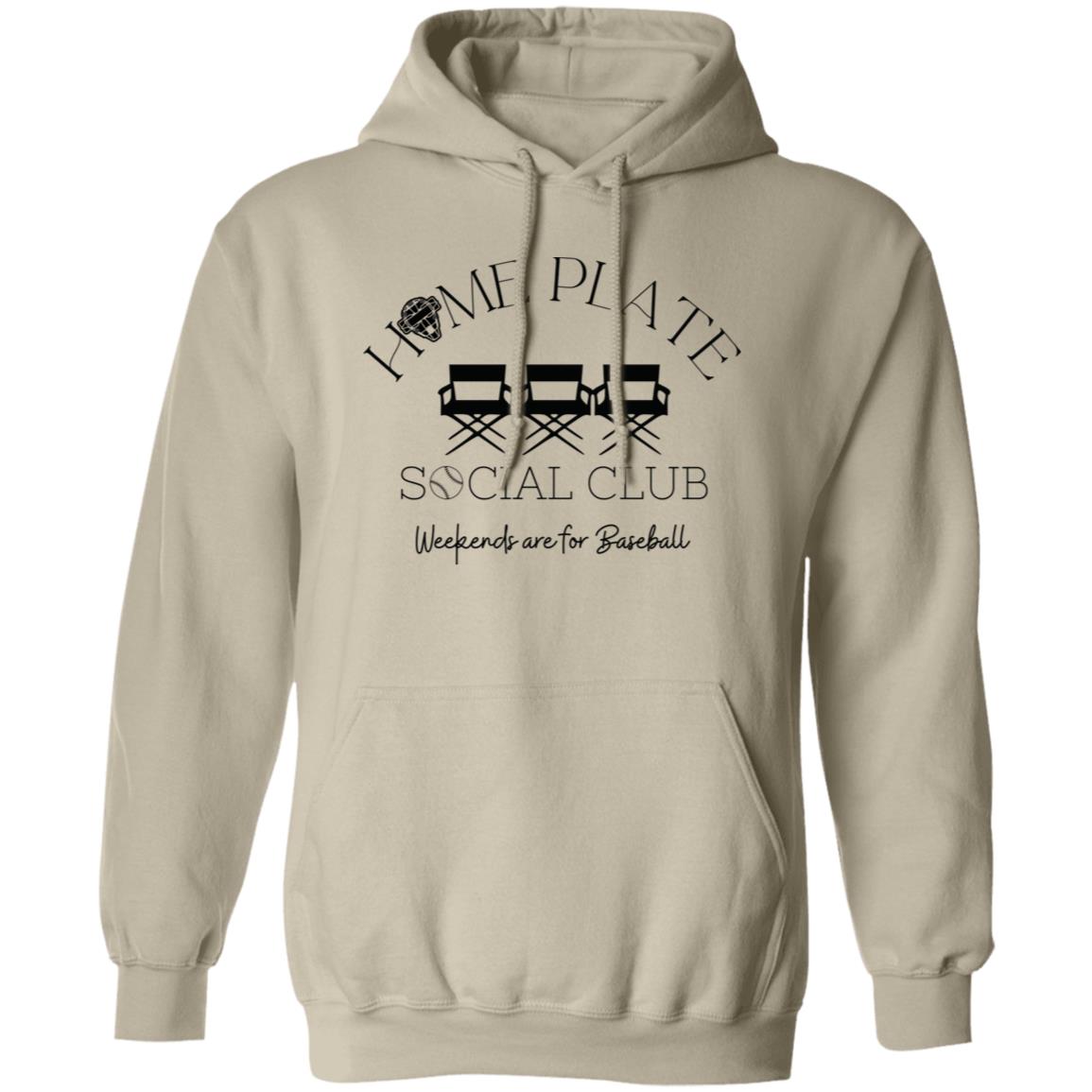 Home Plate Social Club (Baseball) Unisex Pullover Hoodie - Sand