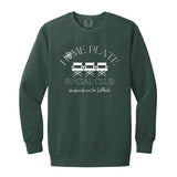 Home Plate Social Club (Softball) Unisex Crewneck Sweatshirt - Blue Spruce