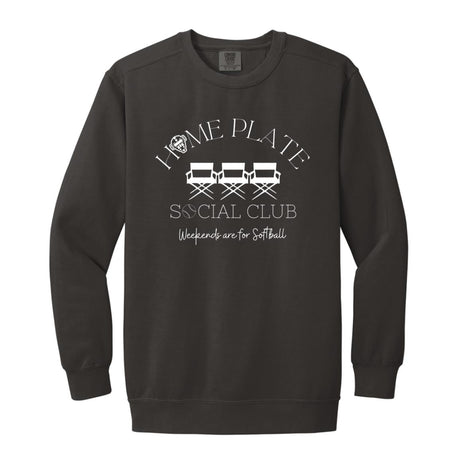 Home Plate Social Club (Softball) Unisex Crewneck Sweatshirt - Pepper