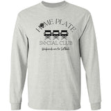 Home Plate Social Club (Softball) Unisex Long Sleeve T-Shirt - Ash