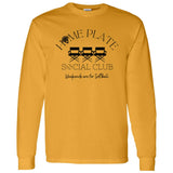 Home Plate Social Club (Softball) Unisex Long Sleeve T-Shirt - Gold