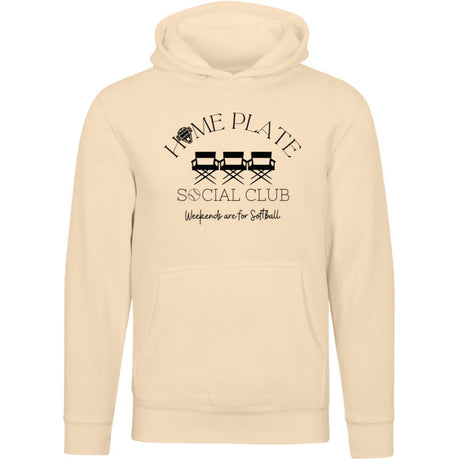 Home Plate Social Club (Softball) Unisex Premium Hoodie - Sand