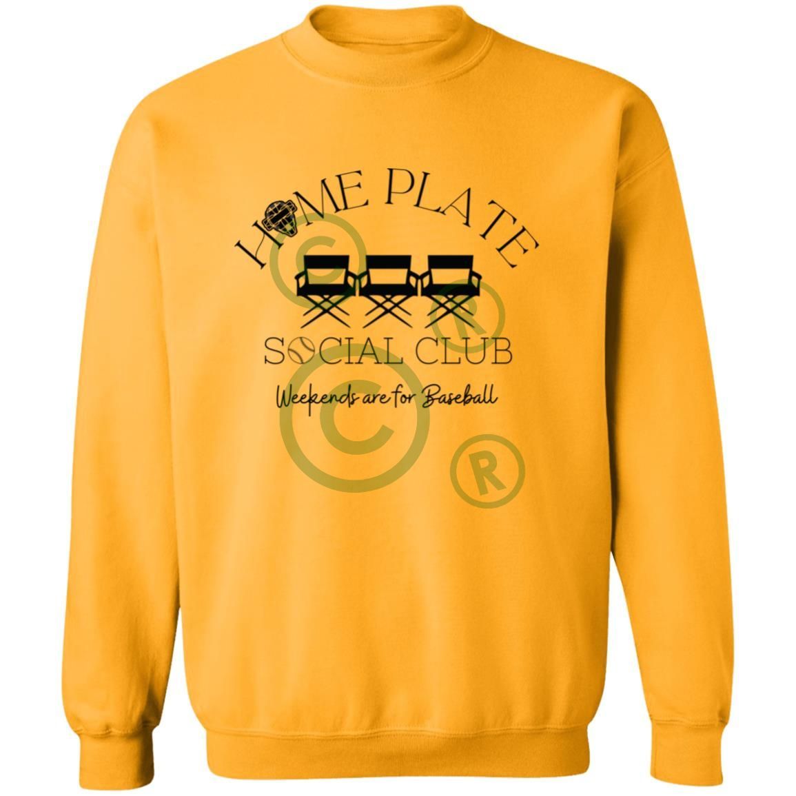 Home Plate Social Club Crewneck Sweatshirt - Yellow