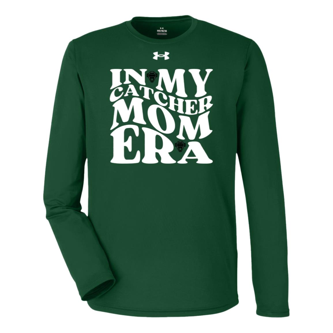 In My Catcher Mom Era Under Armour® Team Tech Long Sleeve T-Shirt - Green