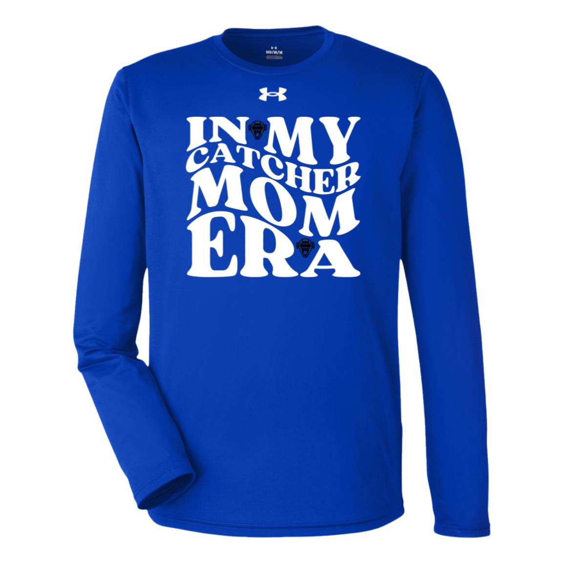 In My Catcher Mom Era Under Armour® Team Tech Long Sleeve T-Shirt - Royal