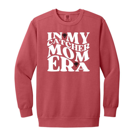 In My Catcher Mom Era Unisex Crewneck Sweatshirt - Crimson