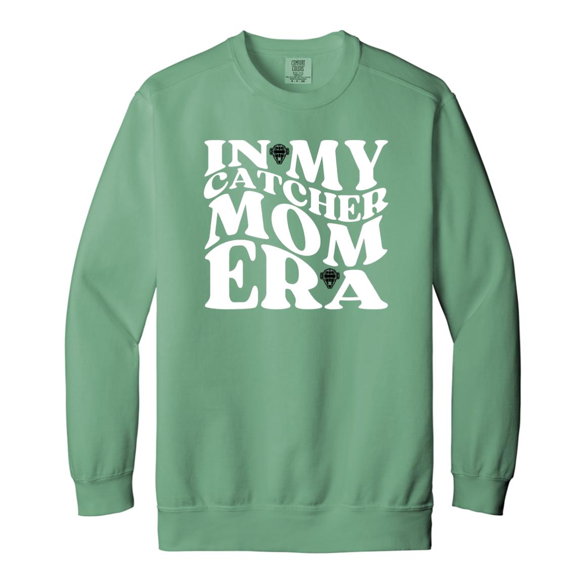 In My Catcher Mom Era Unisex Crewneck Sweatshirt - Light Green