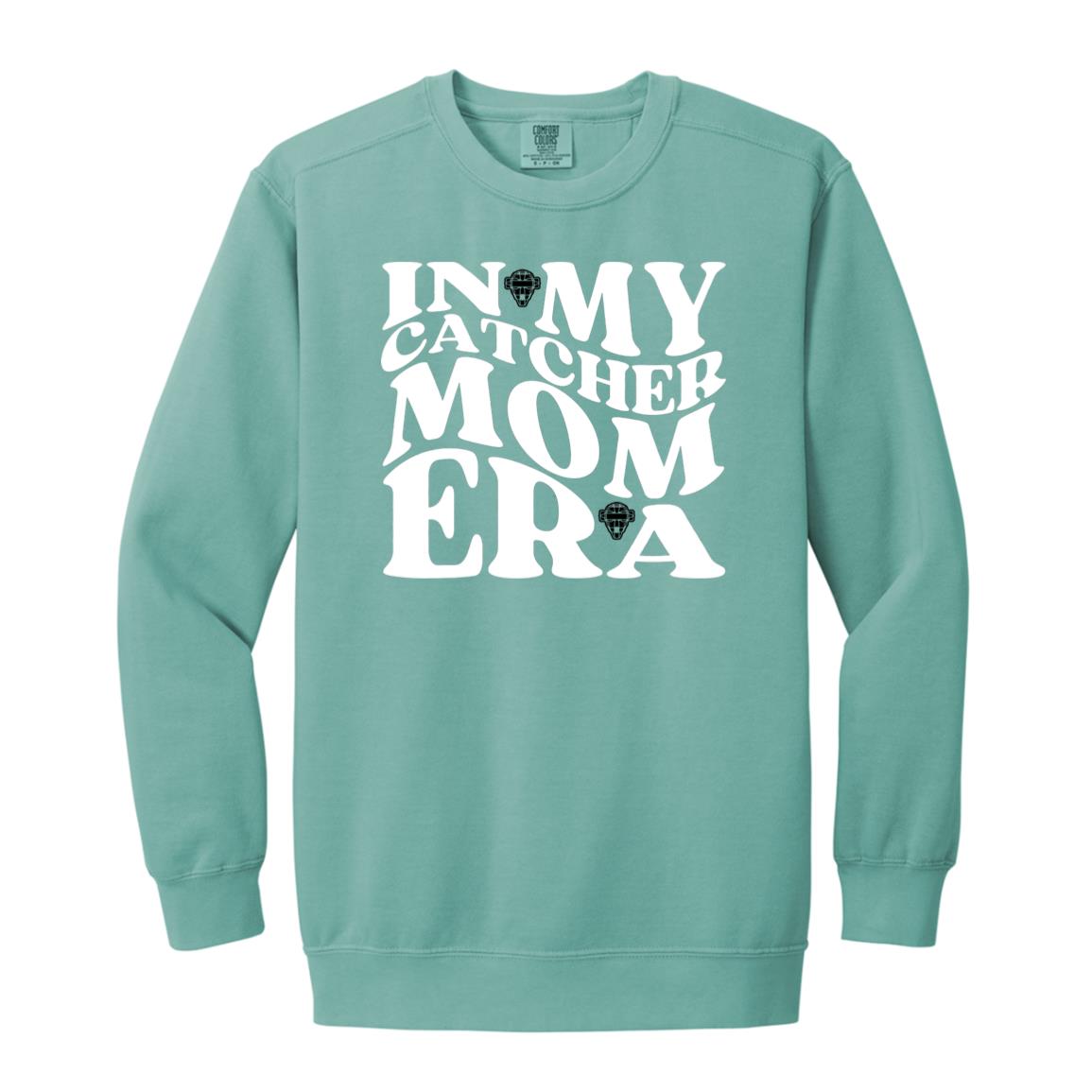 In My Catcher Mom Era Unisex Crewneck Sweatshirt - Seafoam