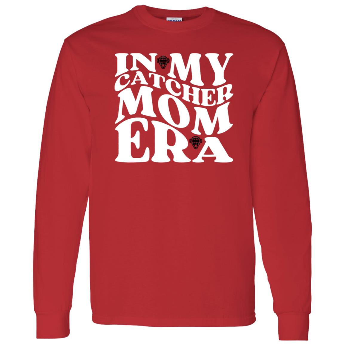 In My Catcher Mom Era Unisex Long Sleeve T-Shirt - Red