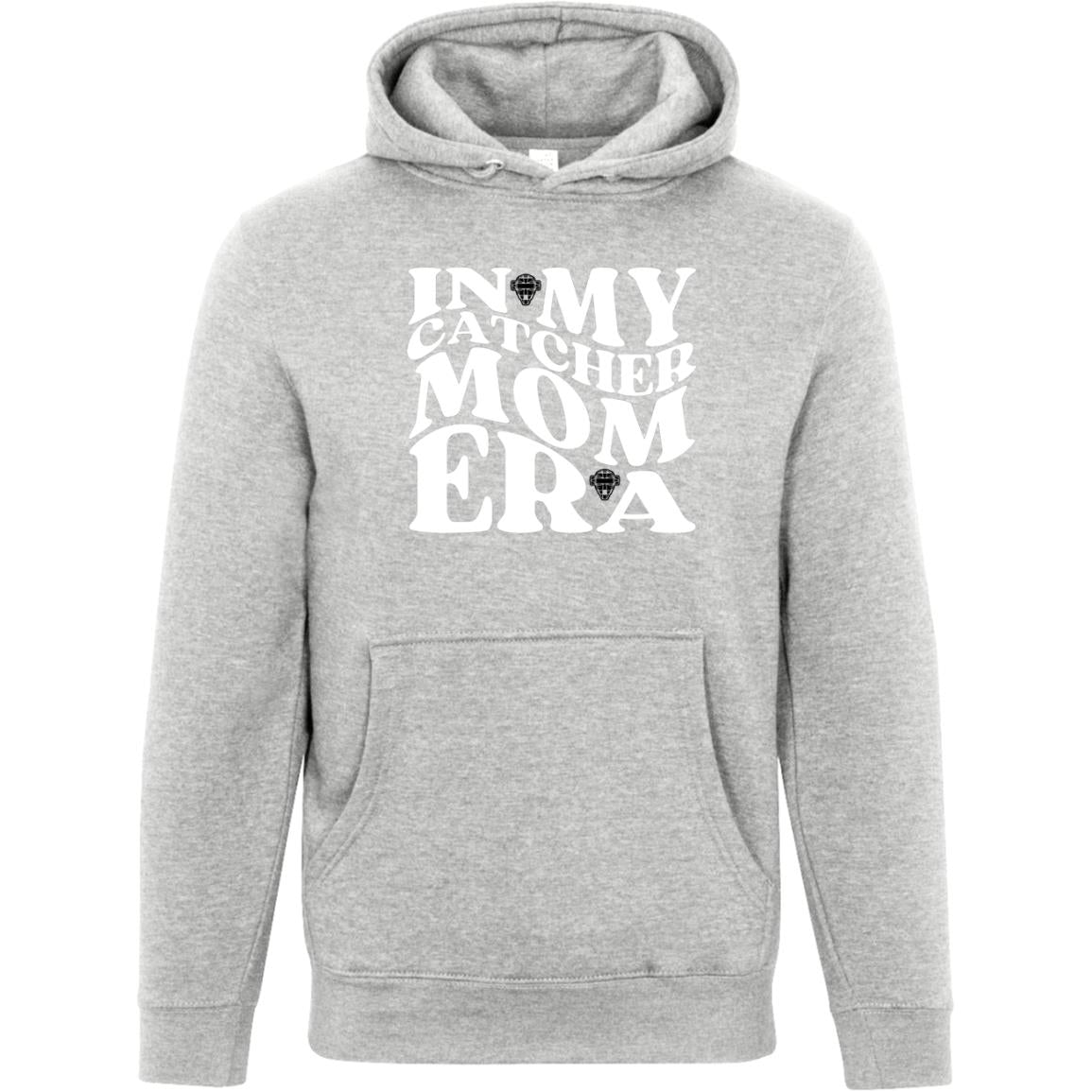 In My Catcher Mom Era Unisex Premium Hoodie - Heather Grey