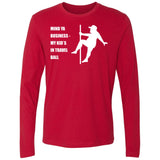 Mind Ya Business Men's Premium Long Sleeve T-Shirt - Red