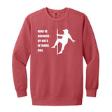 Mind Ya Business Unisex Crewneck Sweatshirt - Crimson