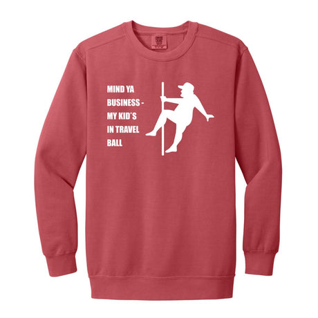 Mind Ya Business Unisex Crewneck Sweatshirt - Crimson