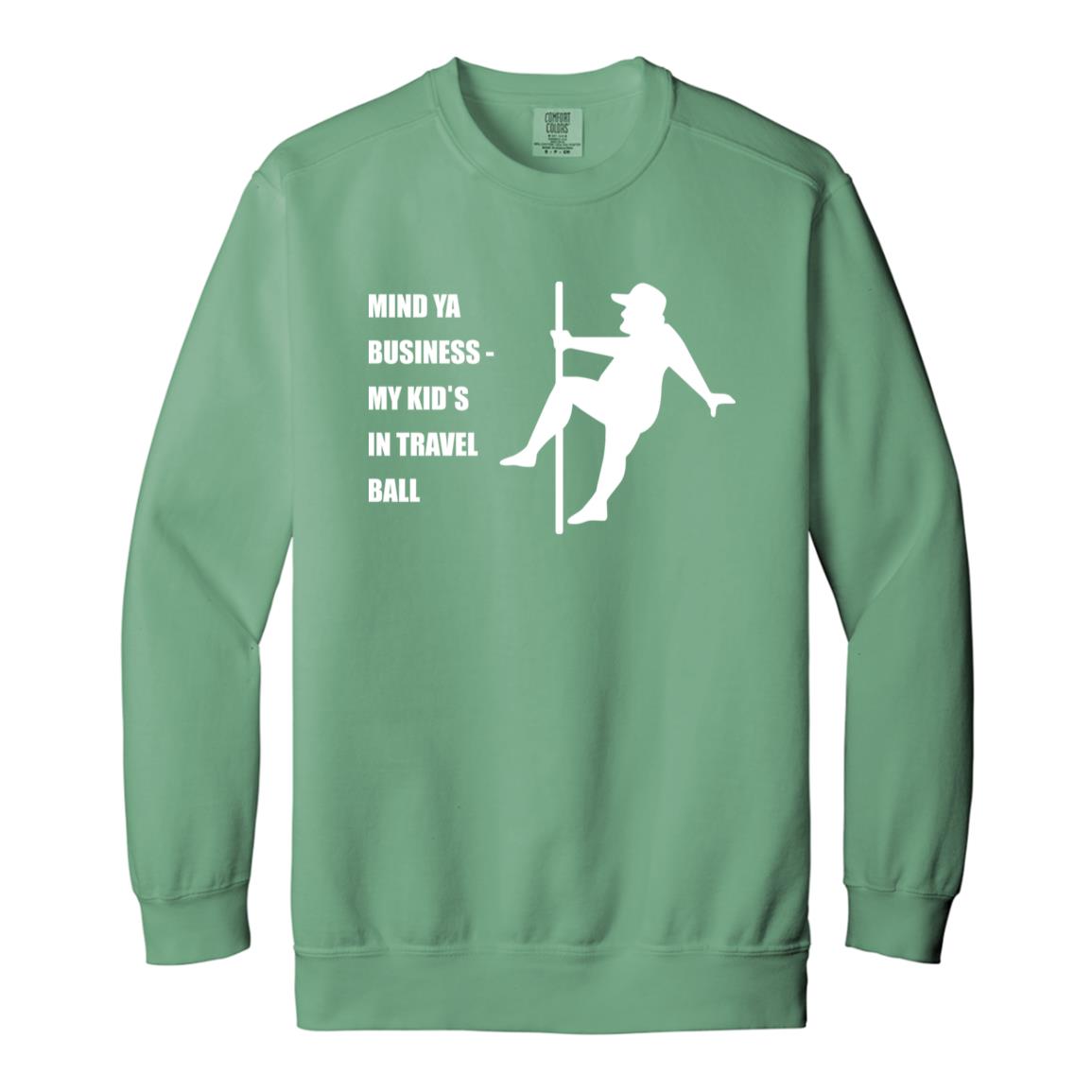 Mind Ya Business Unisex Crewneck Sweatshirt - Light Green