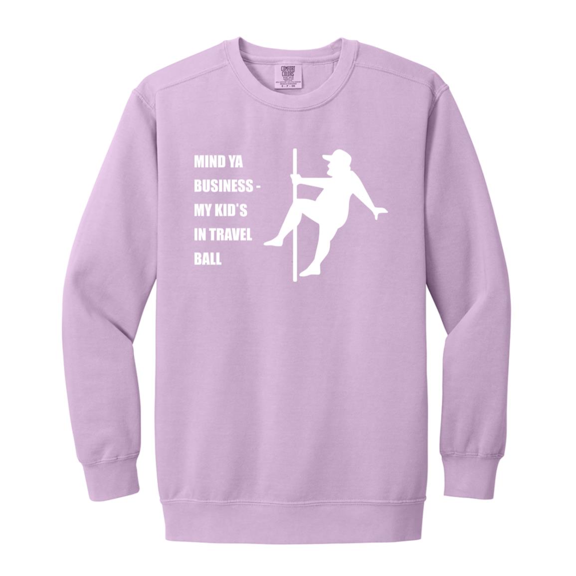 Mind Ya Business Unisex Crewneck Sweatshirt - Orchid