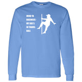 Mind Ya Business Unisex Long Sleeve T-Shirt - Carolina Blue