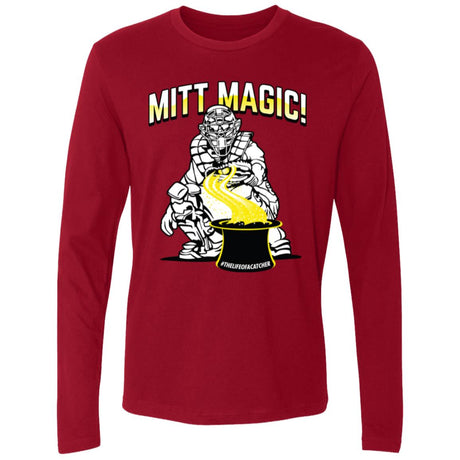 Mitt Magic Men's Premium Long Sleeve T-Shirt - Cardinal
