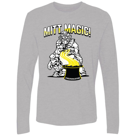 Mitt Magic Men's Premium Long Sleeve T-Shirt - Grey