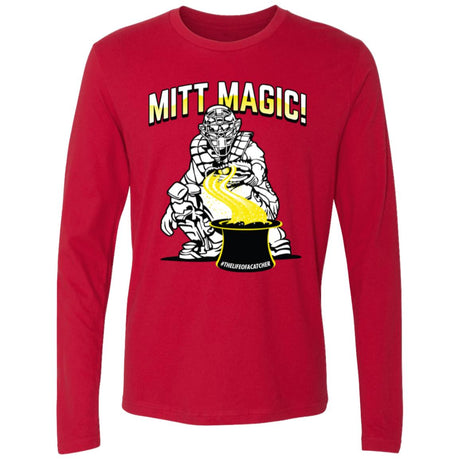 Mitt Magic Men's Premium Long Sleeve T-Shirt - Red