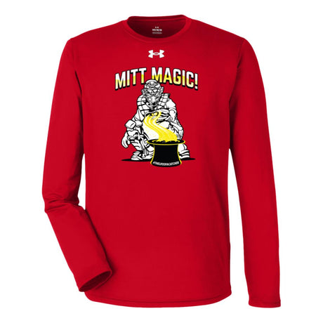Mitt Magic Under Armour® Team Tech Long Sleeve T-Shirt - Red