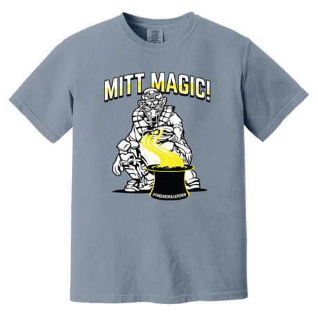 Mitt Magic Unisex Heavyweight T-Shirt - Blue Jean