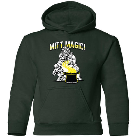 Mitt Magic Youth Pullover Hoodie - Forest Green