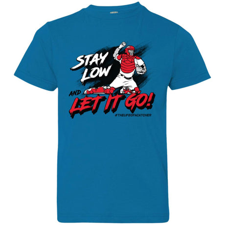 Stay Low & Let It Go Youth Jersey T-Shirt - Coastal Blue