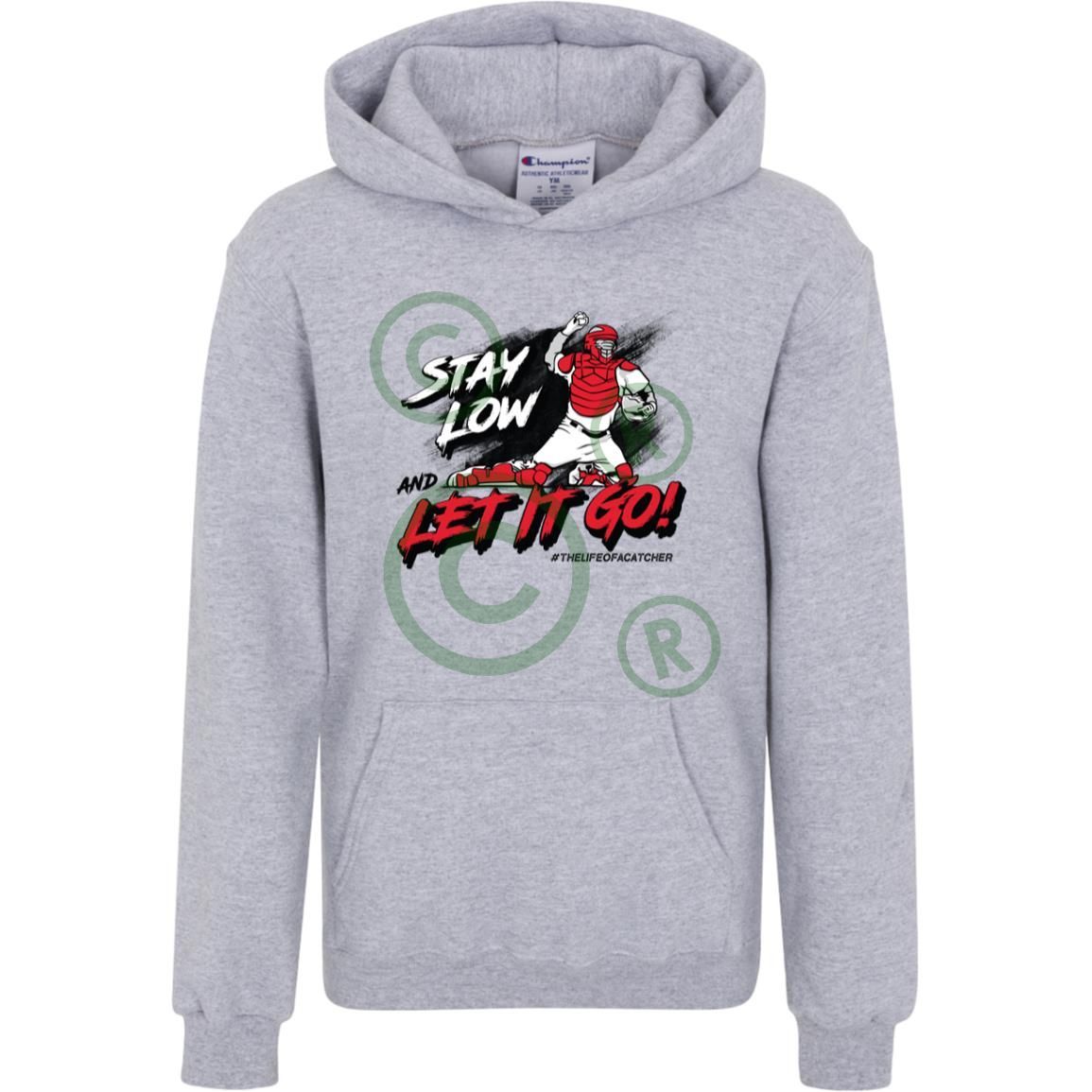 Stay Low & Let It Go Champion Youth Powerblend Hoodie - Grey