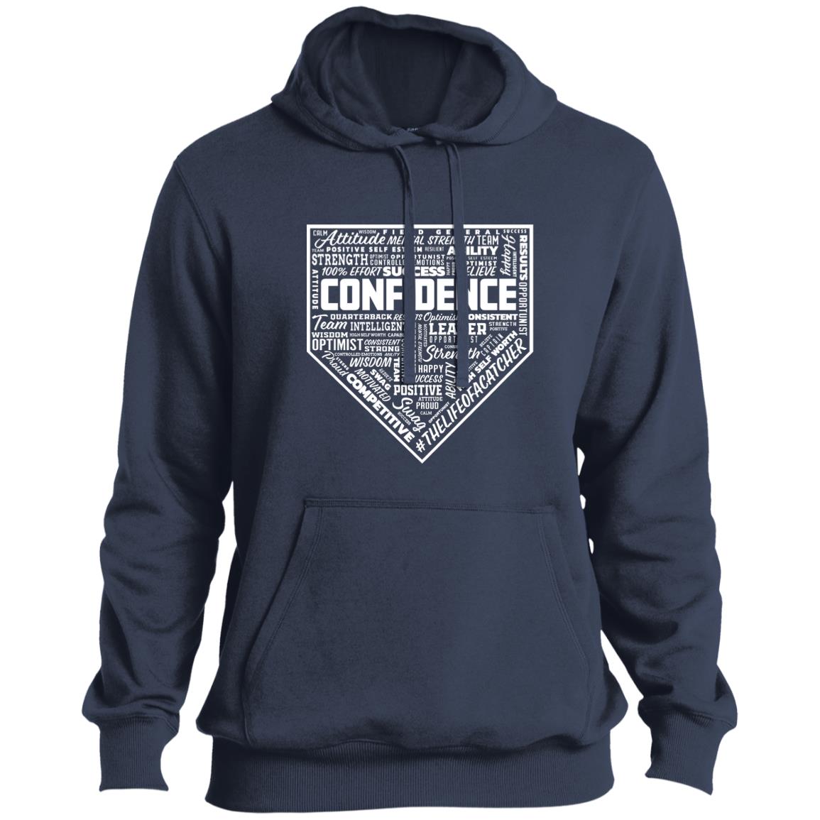 The Catching Guy Catcher Confidence Pullover Hoodie navy