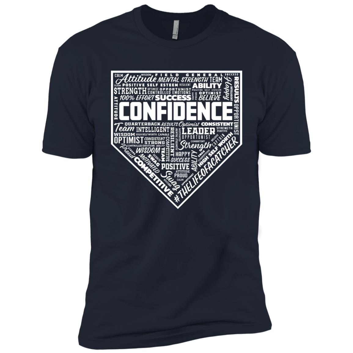 The Catching Guy Catcher Confidence Youth Tee in navy