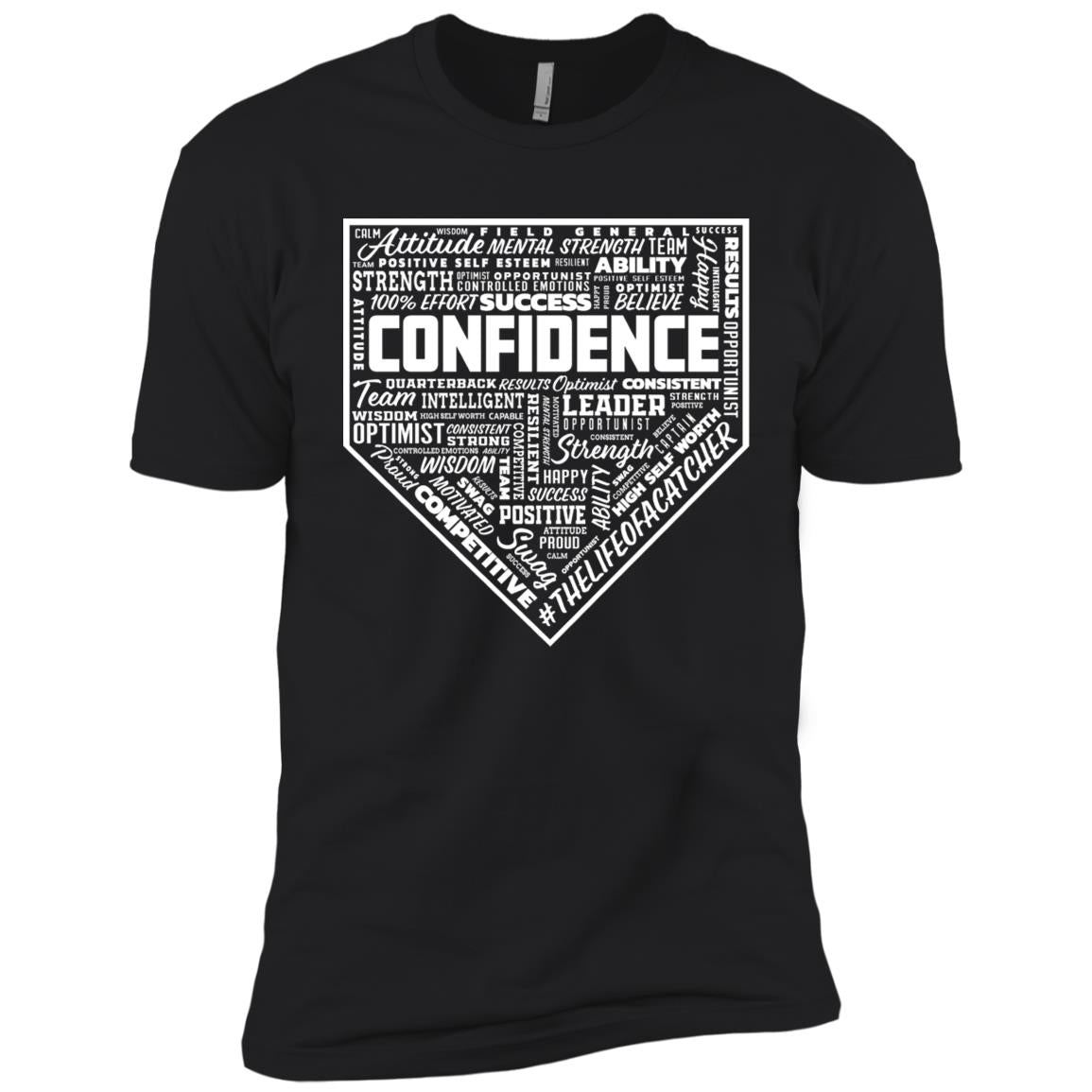 The Catching Guy Catcher Confidence Youth Tee in black