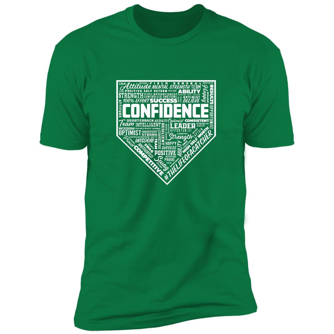 the catching guy confidence t-shirt mockup in green