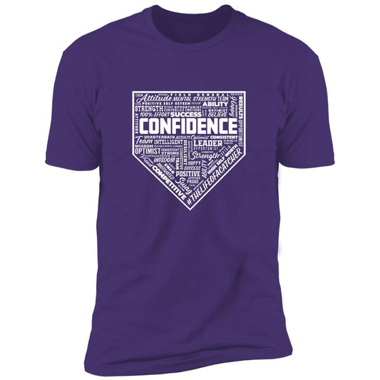 the catching guy confidence t-shirt mockup in purple