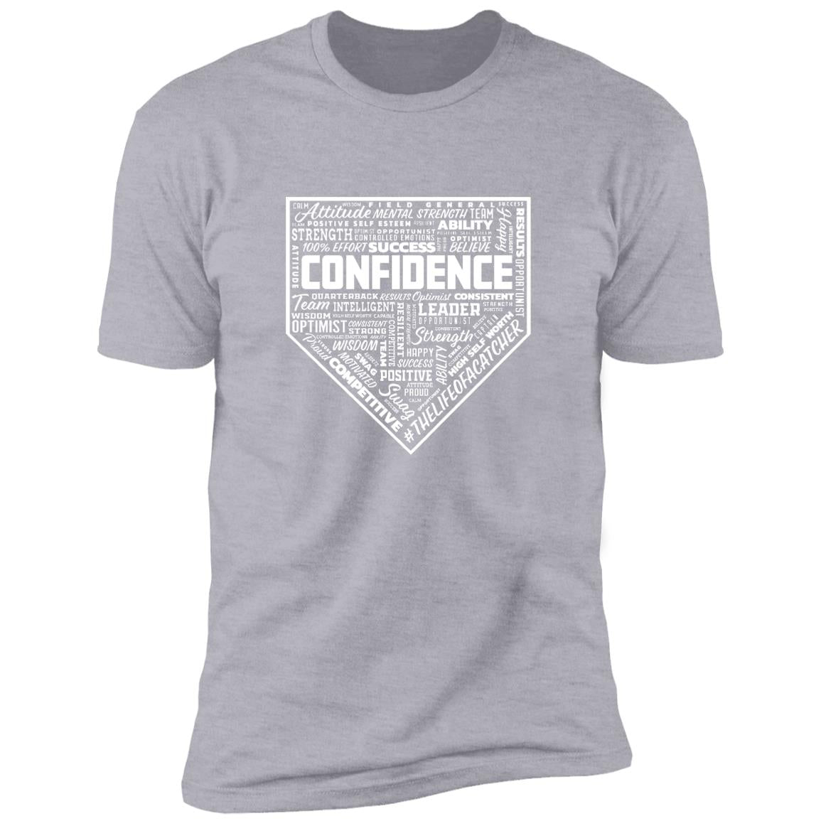 the catching guy confidence t-shirt mockup in grey