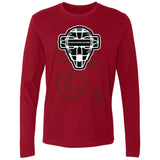 The Catching Guy Logo Mask Men's Premium Long Sleeve T-Shirt - Cardinal