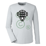 The Catching Guy Logo Mask Under Armour® Team Tech Long Sleeve T-Shirt - Grey