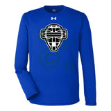 The Catching Guy Logo Mask Under Armour® Team Tech Long Sleeve T-Shirt - Royal