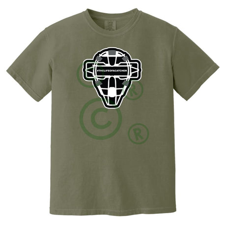 The Catching Guy Logo Mask Unisex Heavyweight T-Shirt - Moss