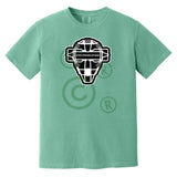 The Catching Guy Logo Mask Unisex Heavyweight T-Shirt - Seafoam