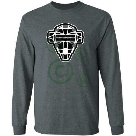 The Catching Guy Logo Mask Unisex Long Sleeve T-Shirt  - Heather Grey