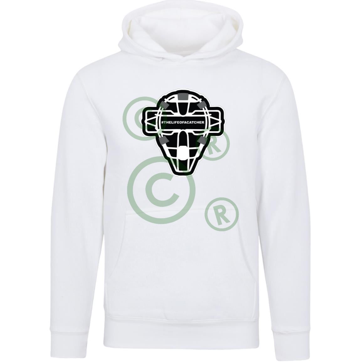 The Catching Guy Logo Mask Unisex Premium Hoodie - White