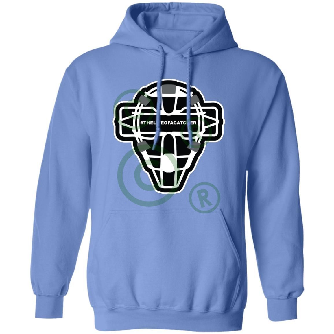 The Catching Guy Logo Mask Unisex Pullover Hoodie - Carolina Blue