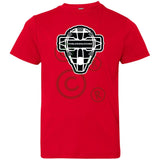 The Catching Guy Logo Mask Youth Jersey T-Shirt - Red