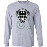 The Catching Guy Logo Mask Youth Long Sleeve T-Shirt - Grey