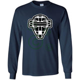 The Catching Guy Logo Mask Youth Long Sleeve T-Shirt - Navy