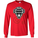 The Catching Guy Logo Mask Youth Long Sleeve T-Shirt - Red