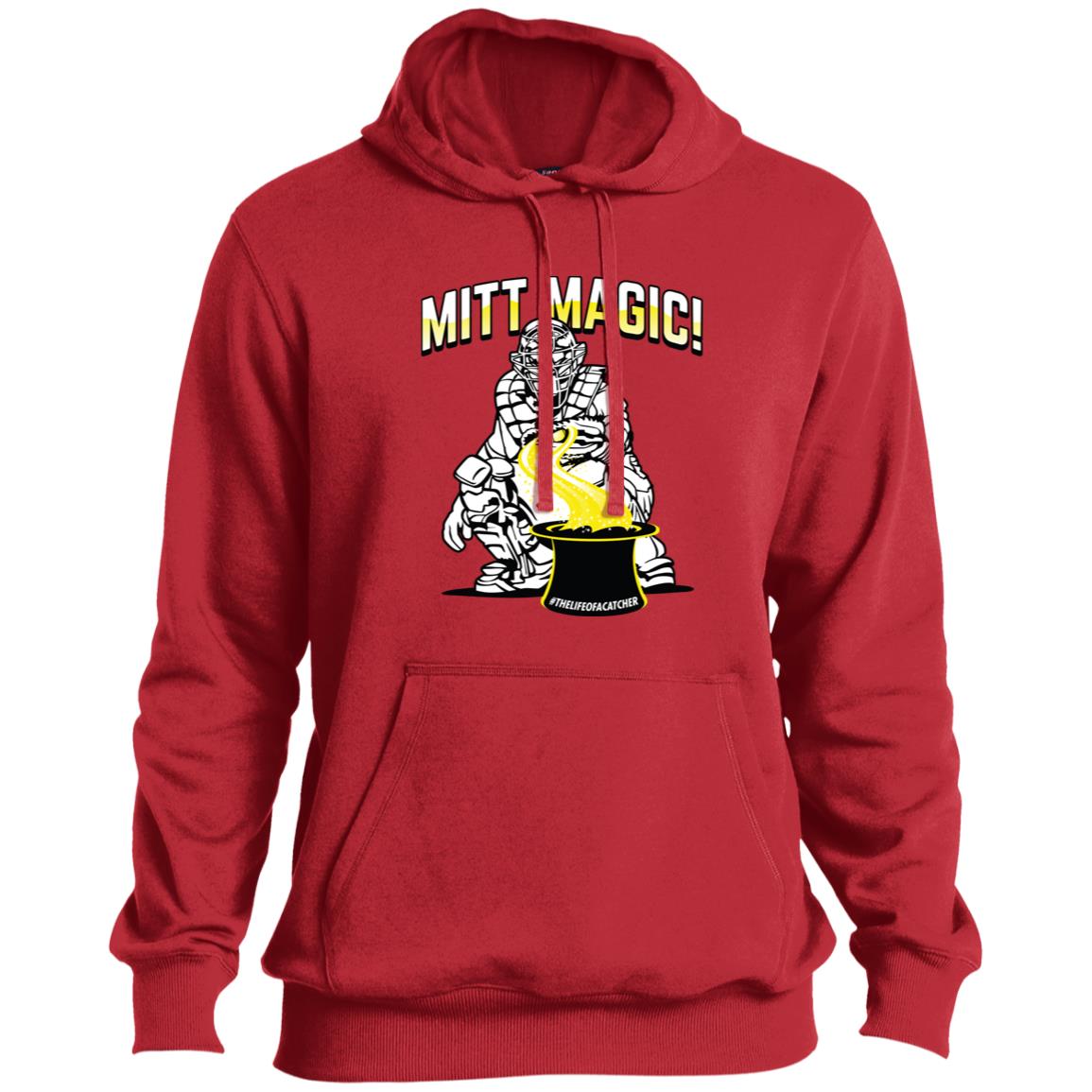The Catching Guy Mitt Magic Pullover Hoodie red