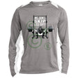 We Don't Skip Leg Day - Colorblock Performance Long Sleeve Tee - Vintage Heather/White