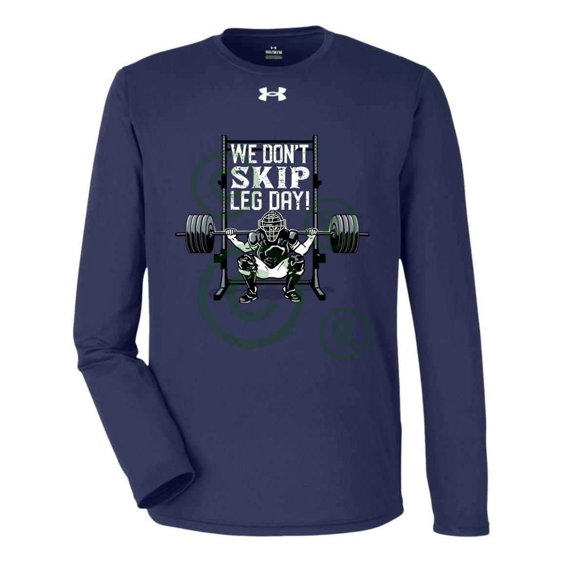 We Don't Skip Leg Day - Under Armour Tech Long Sleeve Tee - Purple